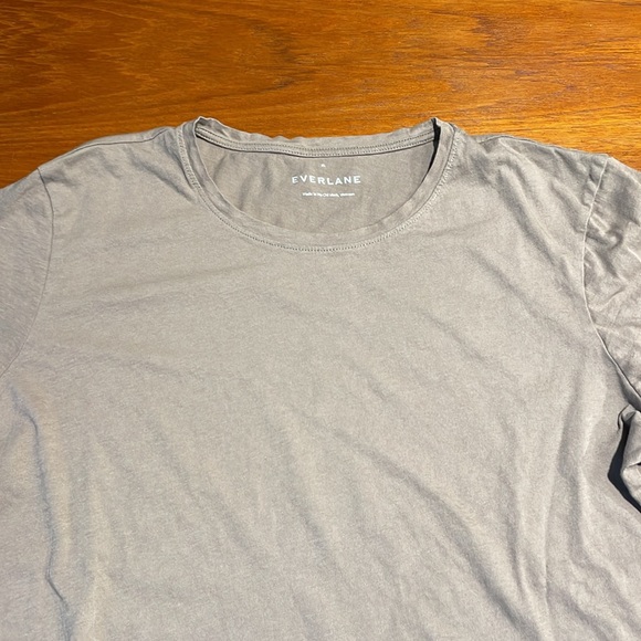 Everlane brown long sleeve organic cotton tee shirt XL - Picture 3 of 9